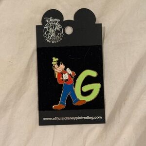 Vintage Disneyland Goofy “G” Pin